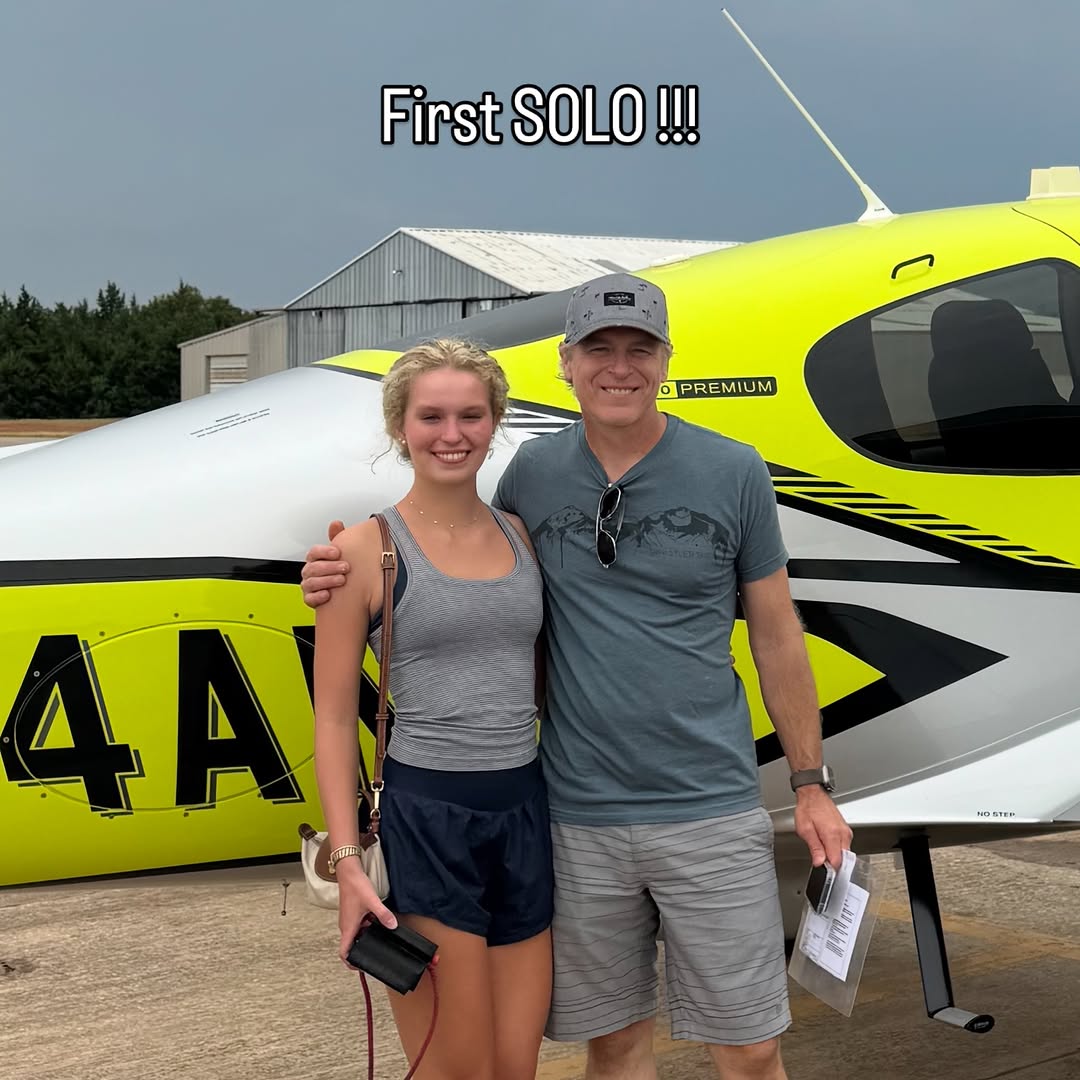 Instagram post by Dr. Justin M. Jones: My girl soloed !!! For any of you that are pilots, or have gone through flight training, you’ll know how huge of a day this was !! Elliott a…