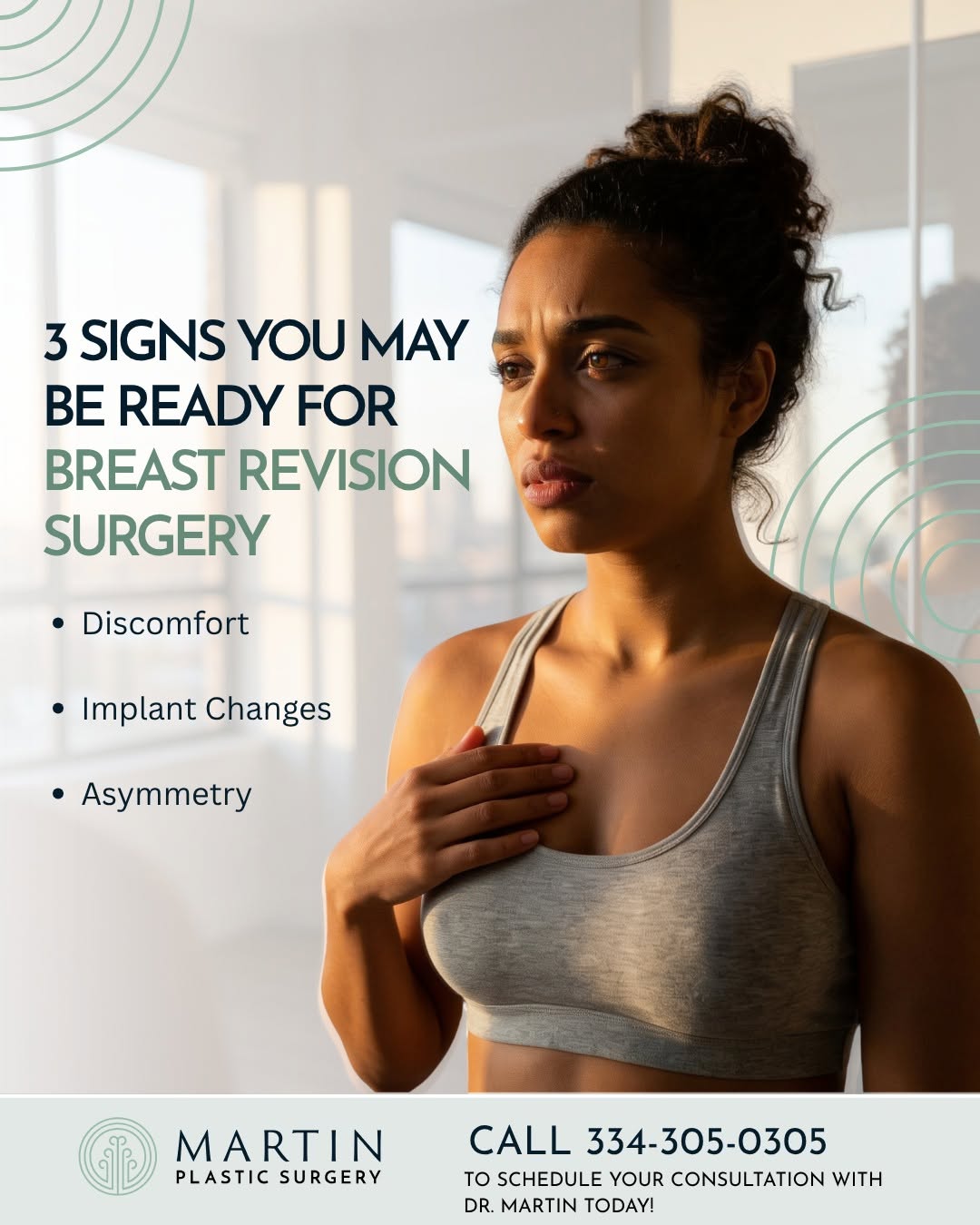 Instagram post by Dr. Justin P. Martin: Not fully happy with the results of a previous breast augmentation? You’re not alone. Many patients choose breast revision surgery to improv…