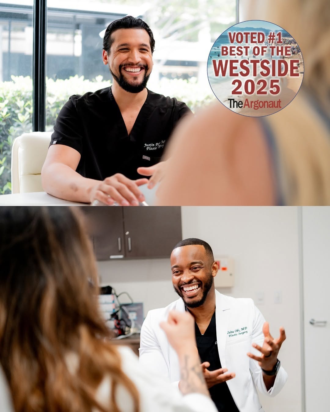 Instagram post by Dr. Justin Perez: We are honored to share that Marina Plastic Surgery has been voted Best of the Westside! On behalf of our team, we thank you for your contin…