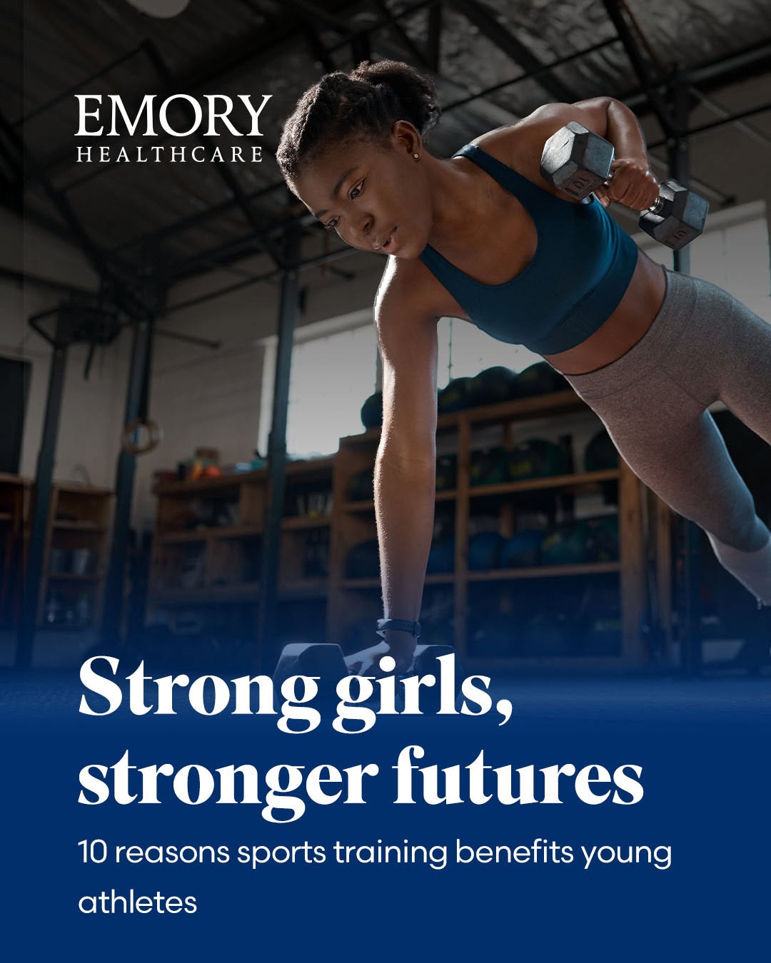 Instagram post by Dr. K. Jeff Carney: Today, science shows that strength training can help young female athletes improve performance, build confidence and reduce risk of injury w…