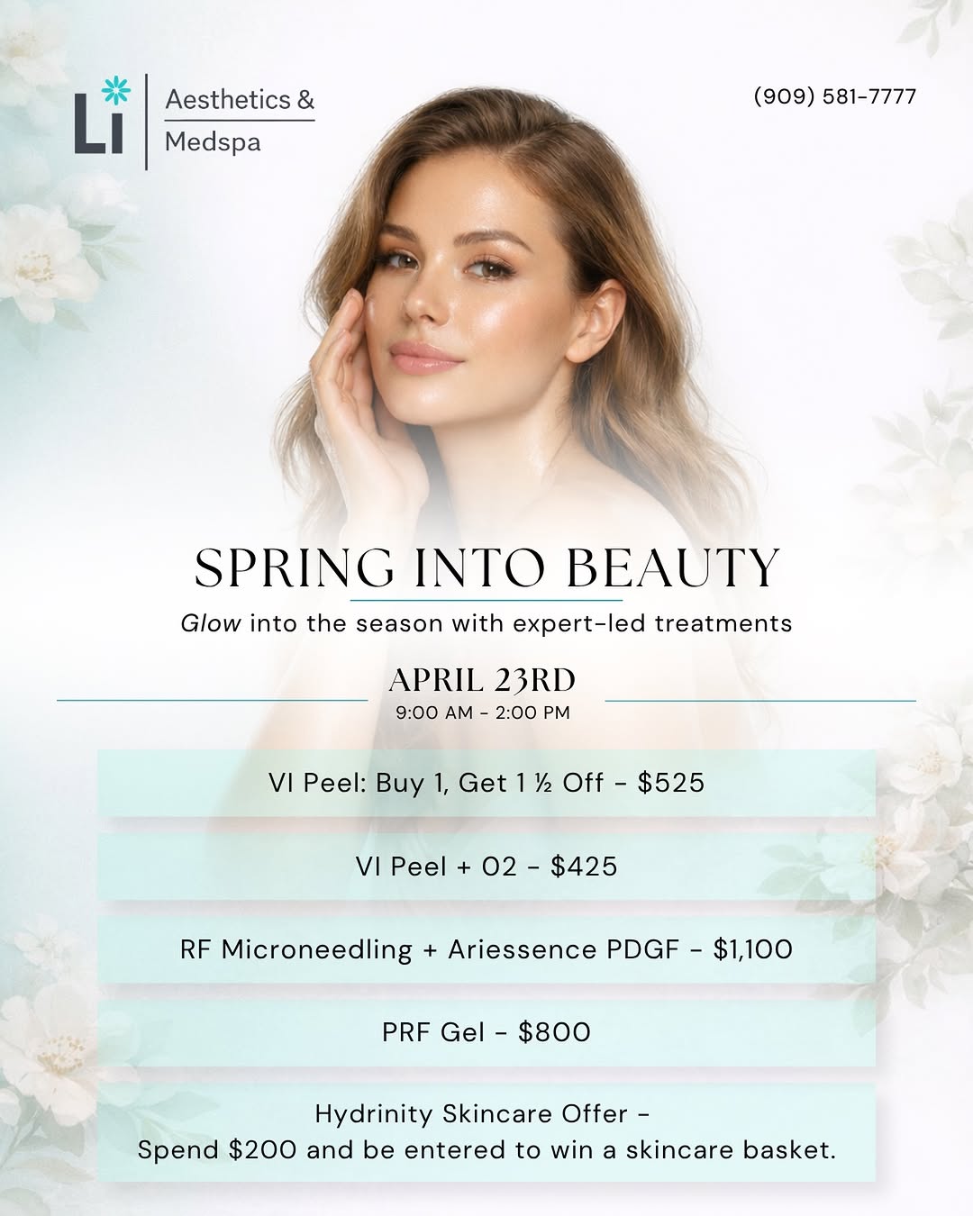 Instagram post by Dr. Kaming Li: Spring is the perfect time to reset your skin ✨ Join us on April 23rd for Spring Into Beauty—a day dedicated to glowing, healthy skin with e…