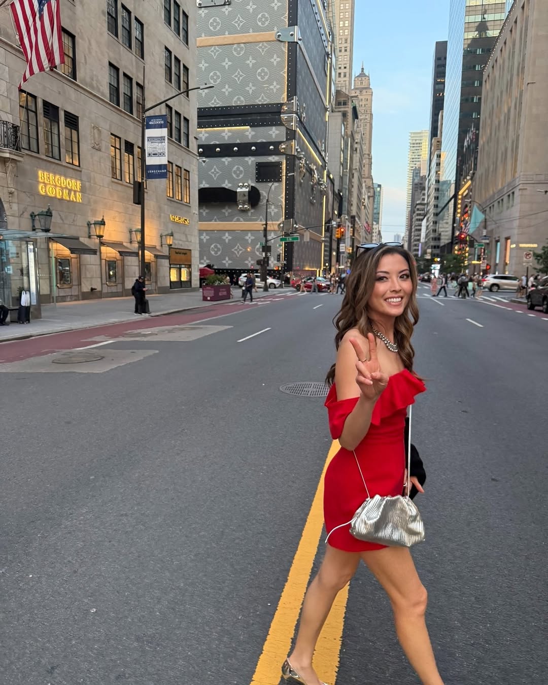 Instagram post by Dr. Kaori C. Ema: ❤️ Red dress. Red lip. Dream smile. 💄✨ Nothing completes the look like a smile you LOVE. Ready for yours? Come see Dr. Ema at Chicago Venee…