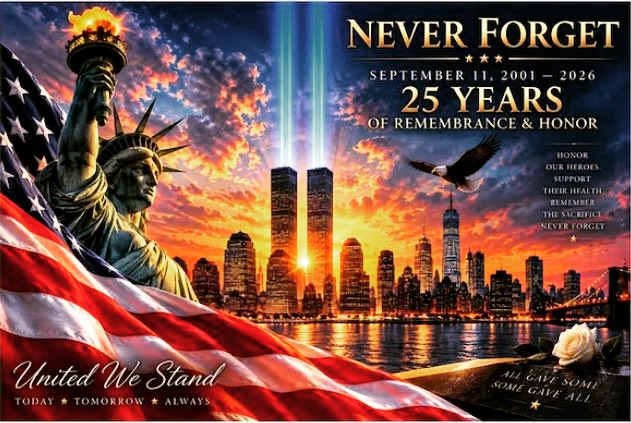Instagram post by Dr. Karen Singer: 🇺🇸 **Remembering September 11, 2001** 🇺🇸 Today, Dr. Singer and our entire team pause to remember the lives lost, the families forever ch…