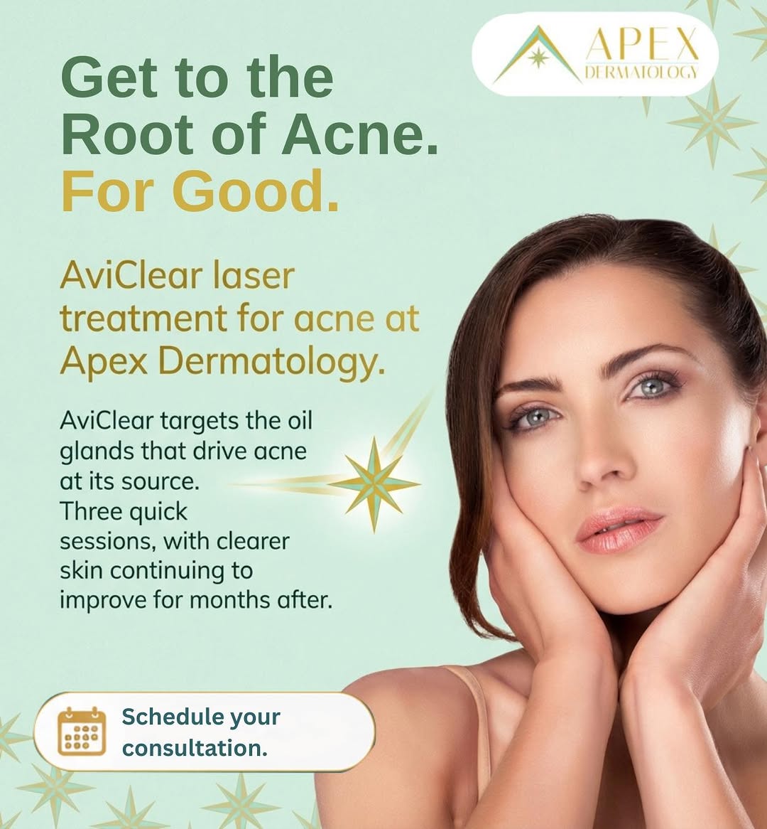 Instagram post by Dr. Karin Harp: Clear skin starts at the source. Book your AviClear consultation today. . . . https://www.apex-dermatology.com/ 818-889-2739 32144 Agoura Ro…