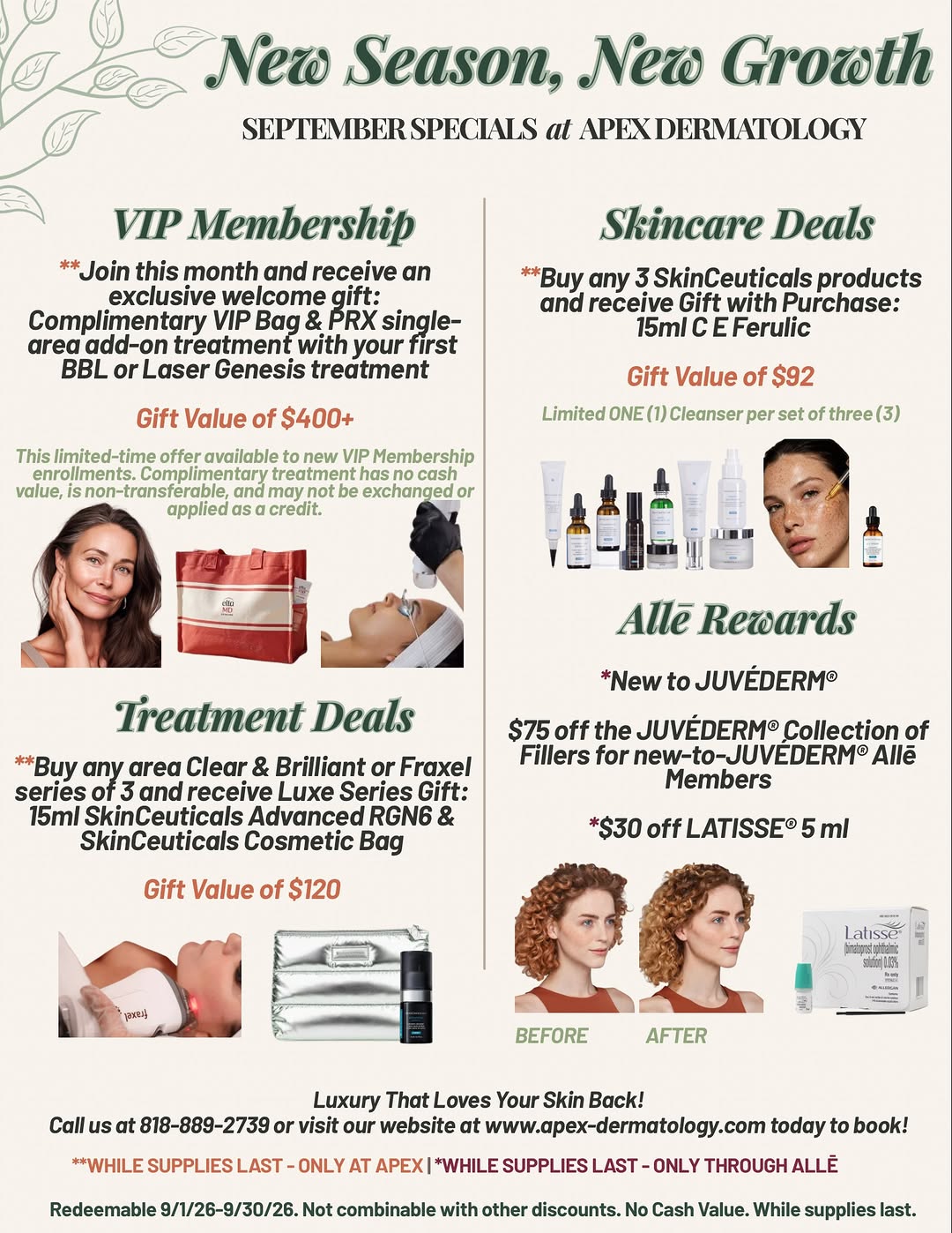 Instagram post by Dr. Karin Harp: ✨ NEW SEASON, NEW GROWTH! ✨ September is the perfect time to refresh your skincare routine, invest in your skin, and treat yourself to a lit…