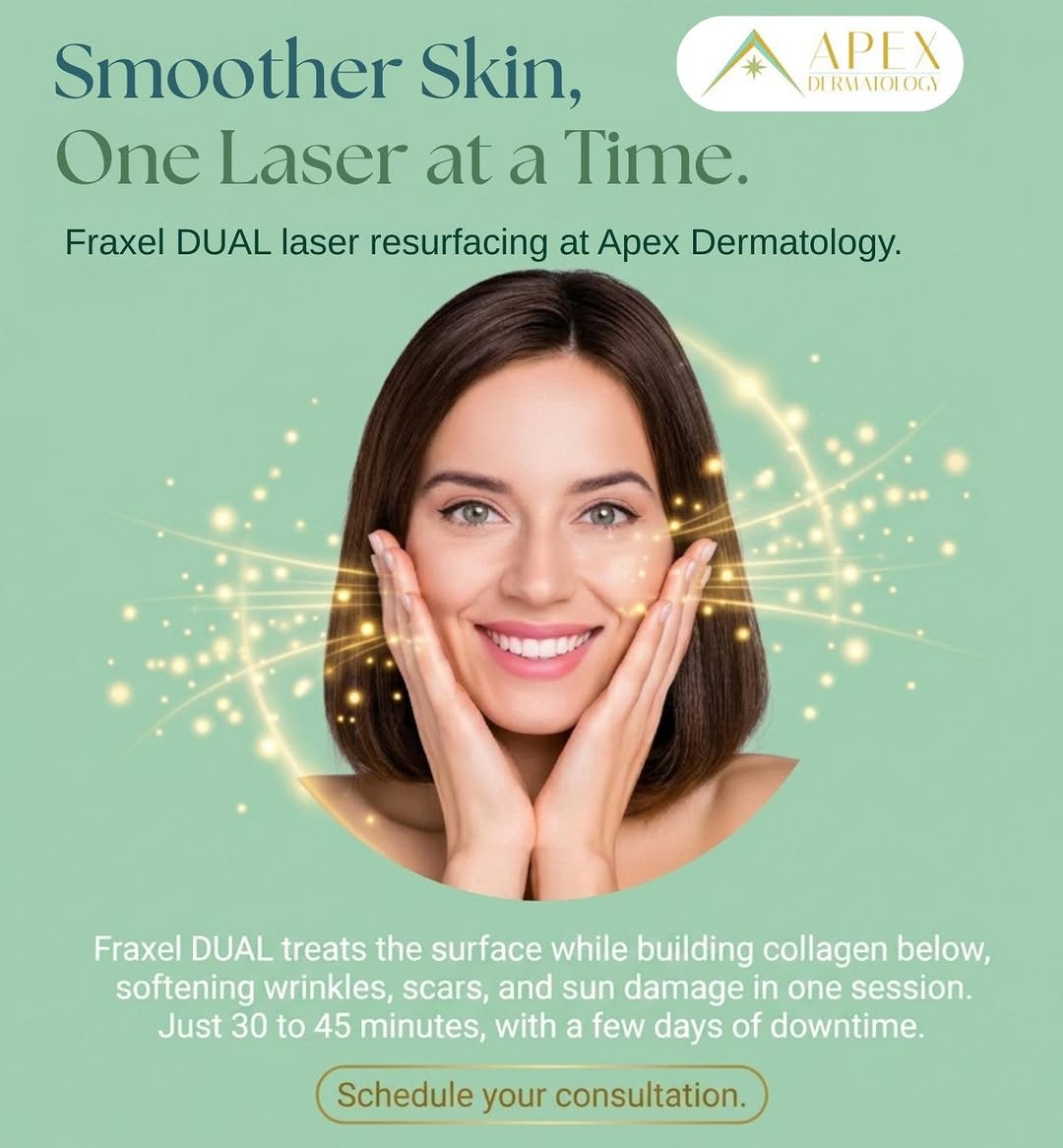 Instagram post by Dr. Karin Harp: Reveal the skin underneath the damage.Book your Fraxel consultation today. . . . https://www.apex-dermatology.com/ 818-889-2739 32144 Agoura…