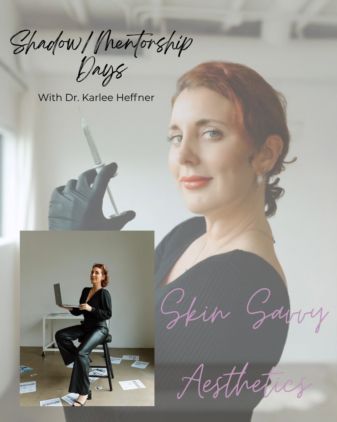 Instagram post by Dr. Karlee Heffner, N: Shadow/Mentorship Days with Dr. Karlee Heffner are scheduling for Fall! 💉 Shadow days are a great way for providers to see the inner workin…