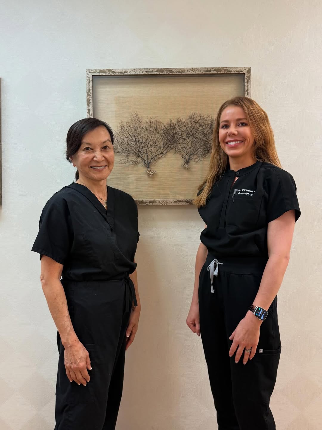 Instagram post by Dr. Katharine Nitta: Before closing my office, I had the pleasure of introducing Tracy Wiegand, a highly skilled Certified Physician Assistant with a strong back…