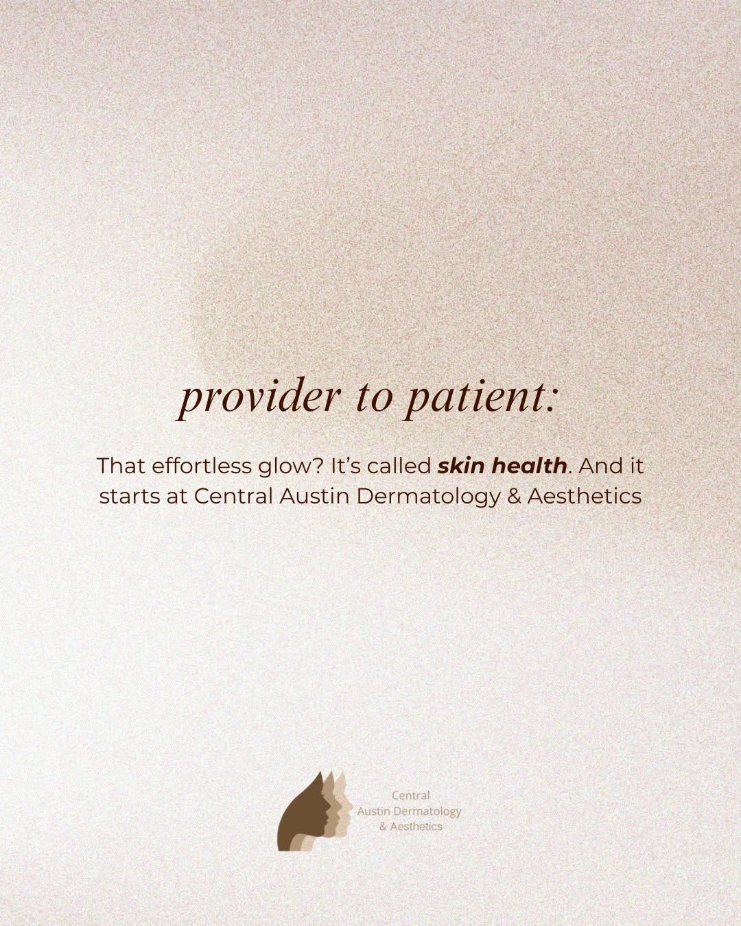Instagram post by Dr. Katherine Farady: ✨Healthy skin isn't just a trend-it's a lifestyle.✨ From glowing skin tips to the reminders you need to hear, we've got you! 📲 Call (512) 4…
