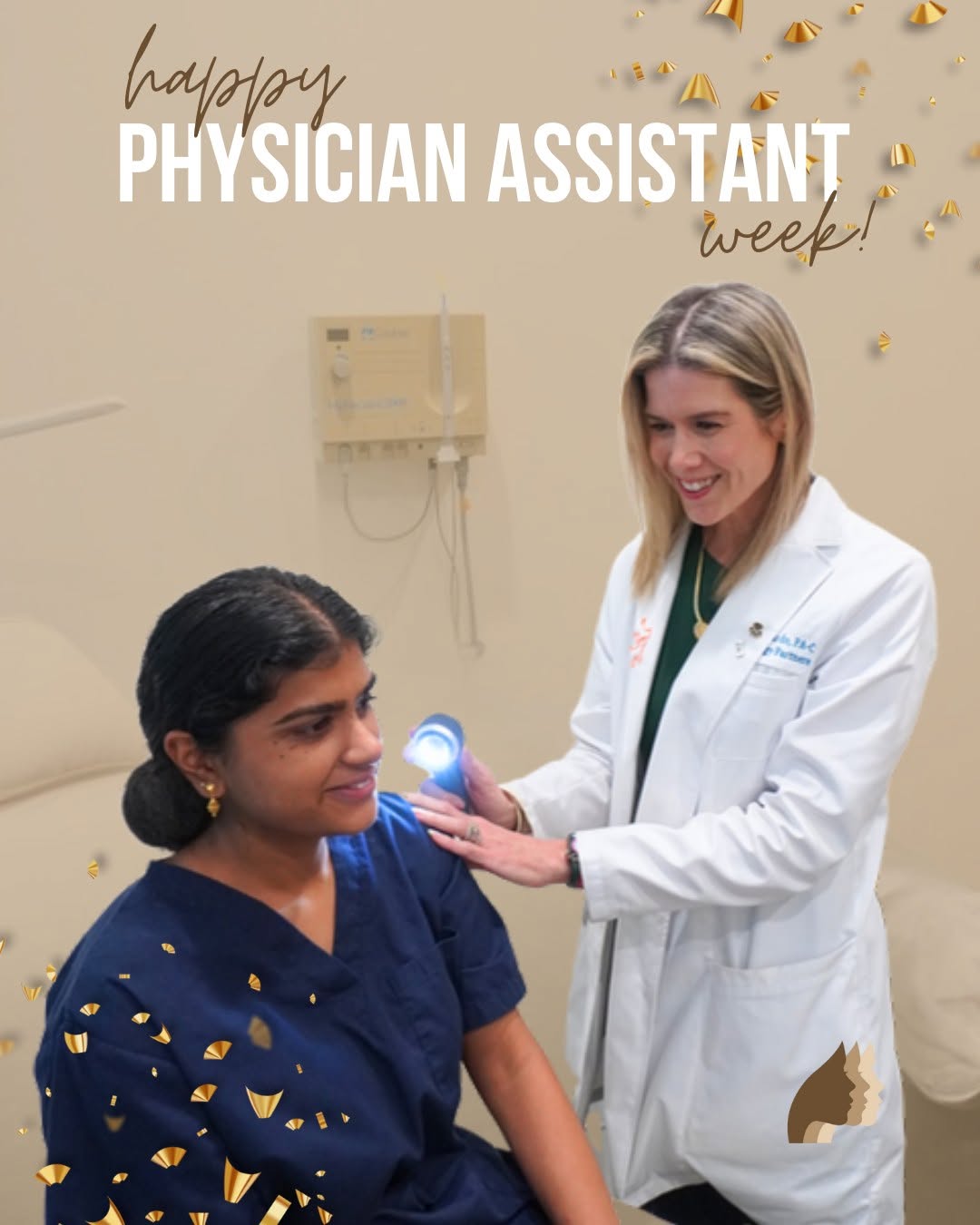 Instagram post by Dr. Katherine Farady: 🎉 Happy PA Week to our amazing Courtney Scamardo, PA-C! 🎉 Courtney’s expertise, kindness, and dedication make every patient visit a positi…