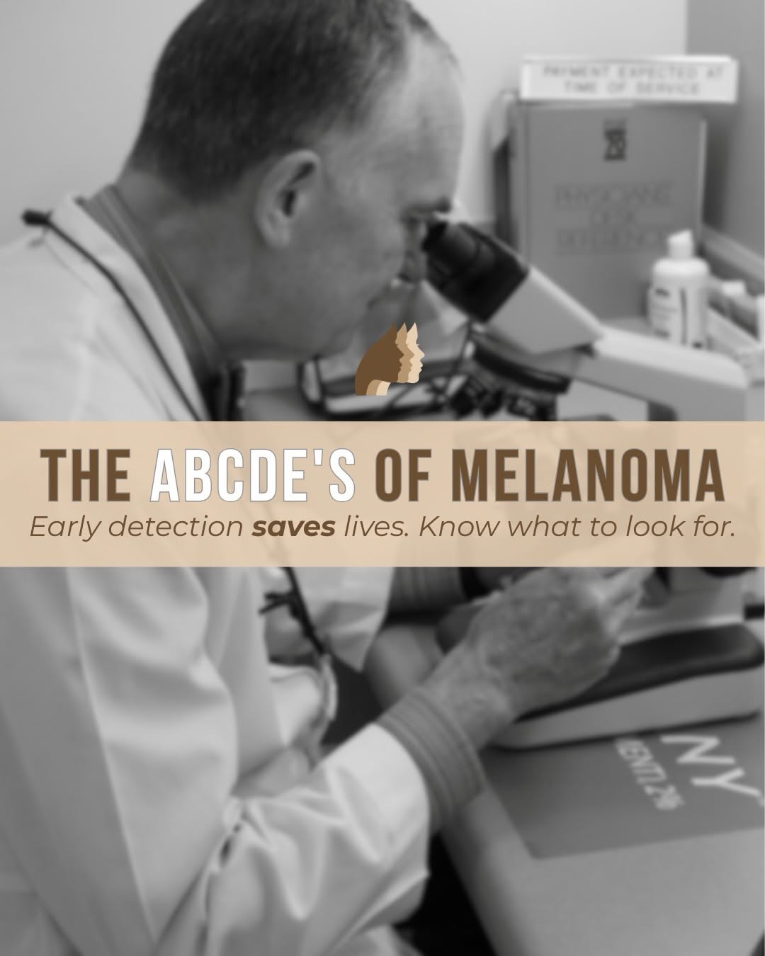 Instagram post by Dr. Katherine Farady: Knowing what to look for matters. Swipe through the ABCDEs of melanoma to learn what to watch for when it comes to new or changing spots on …