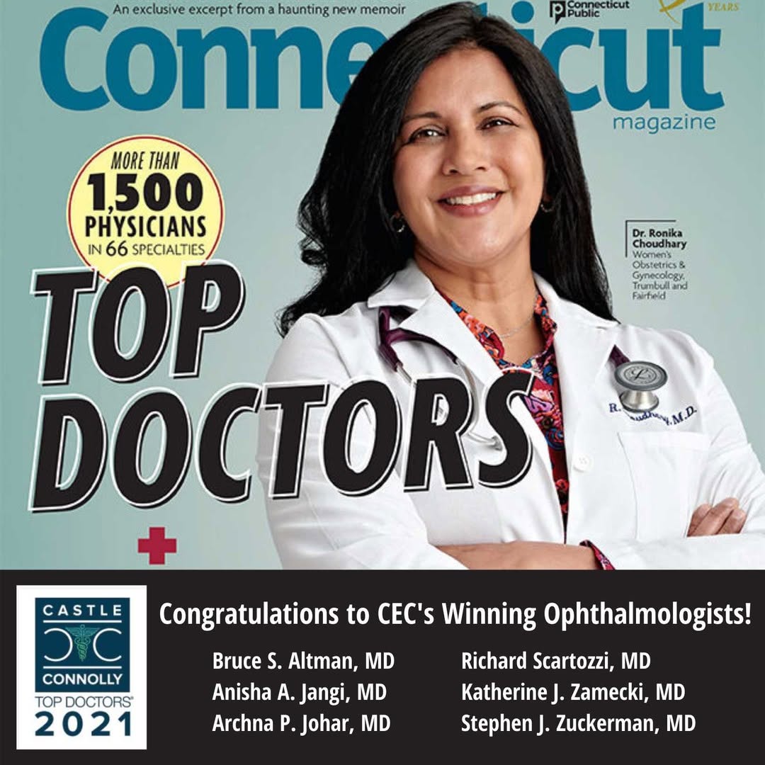 Instagram post by Dr. Katherine Zamecki: Our wonderful Katherine J. Zamecki, MD, has been recognized as a "Top Doc" by Castle Connolly and Connecticut Magazine in this month's issue…