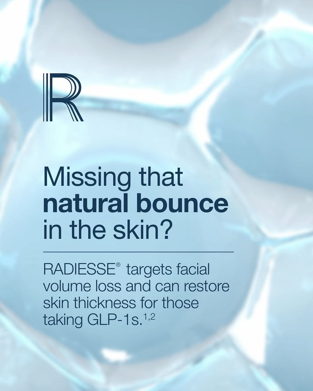 Instagram post by Dr. Kathleen Griffin: Did you know that GLP-1s can impact skin quality and accelerate visible signs of aging on the face? Enter RADIESSE®, which works by regenera…