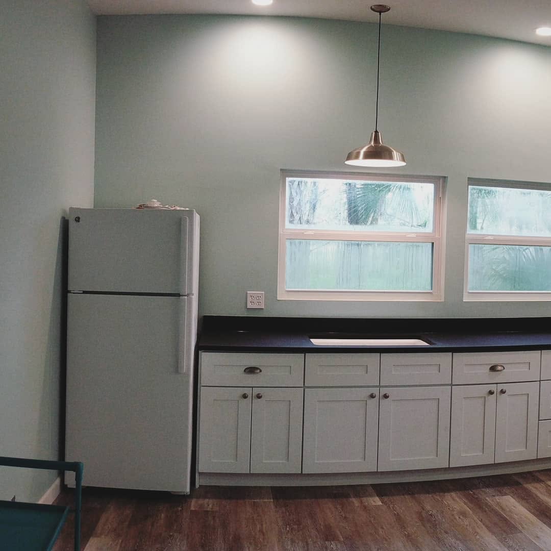 Instagram post by Dr. Kathleen W. Judge: Finishing up Dr. Judge's new product lab. It's going to be a beautiful working space for her to come up with some great new formulas! • • #s…
