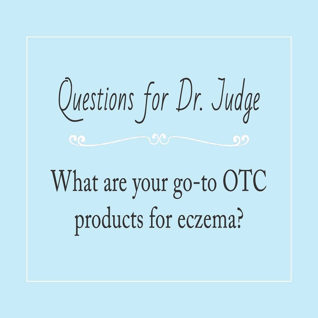 Instagram post by Dr. Kathleen W. Judge: So when a patient asks me what kind of lotion I would recommend for their eczema I have two favorite go-tos. The one that I typically use wh…