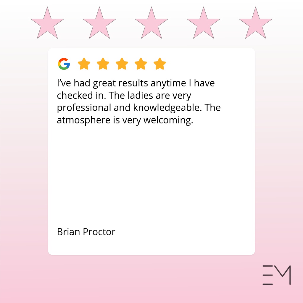 Instagram post by Dr. Kaye Riolo: I’ve had great results anytime I have checked in. The ladies are very professional and knowledgeable. The atmosphere is very welcoming.