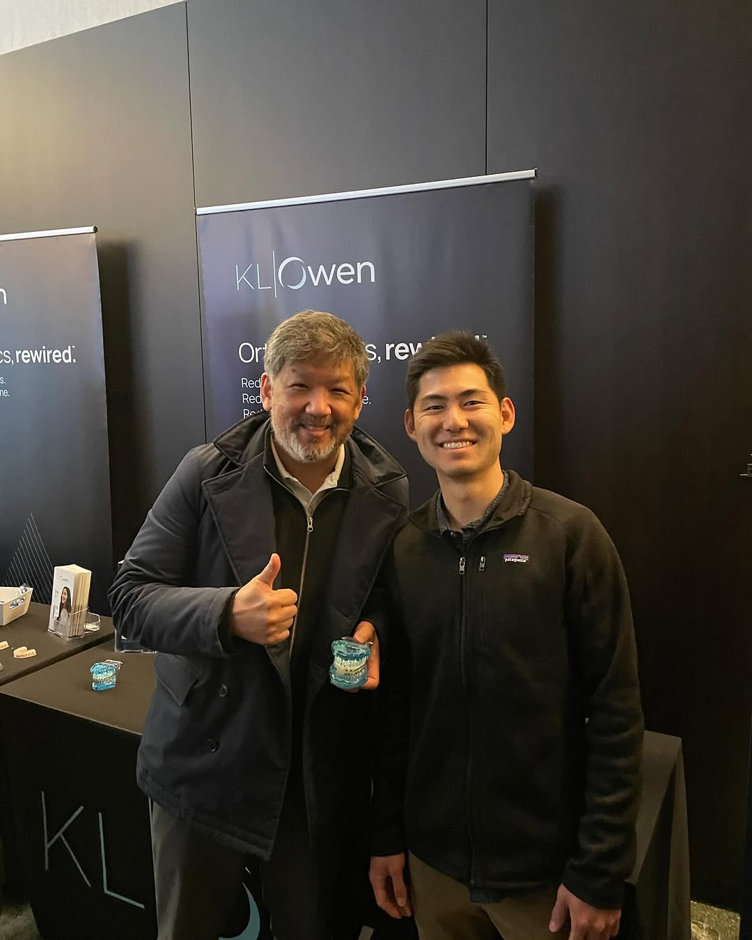 Instagram post by Dr. Keith B. Wong, DDS, MS: Dr. Wong and Evan had a great time at the #klowen #orthosummit2024 ! Thank for having us #KLOWEN 🩵 #atx #texas #orthodontics #smile #custom…