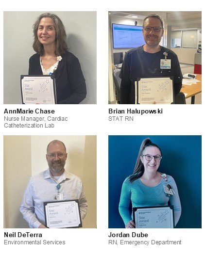 Instagram post by Dr. Keith W. Rae: ⭐ Join us in celebrating Salem Hospital’s newest Star Award recipients: AnnMarie Chase, nurse manager in the Cardiac Catheterization Lab; Br…