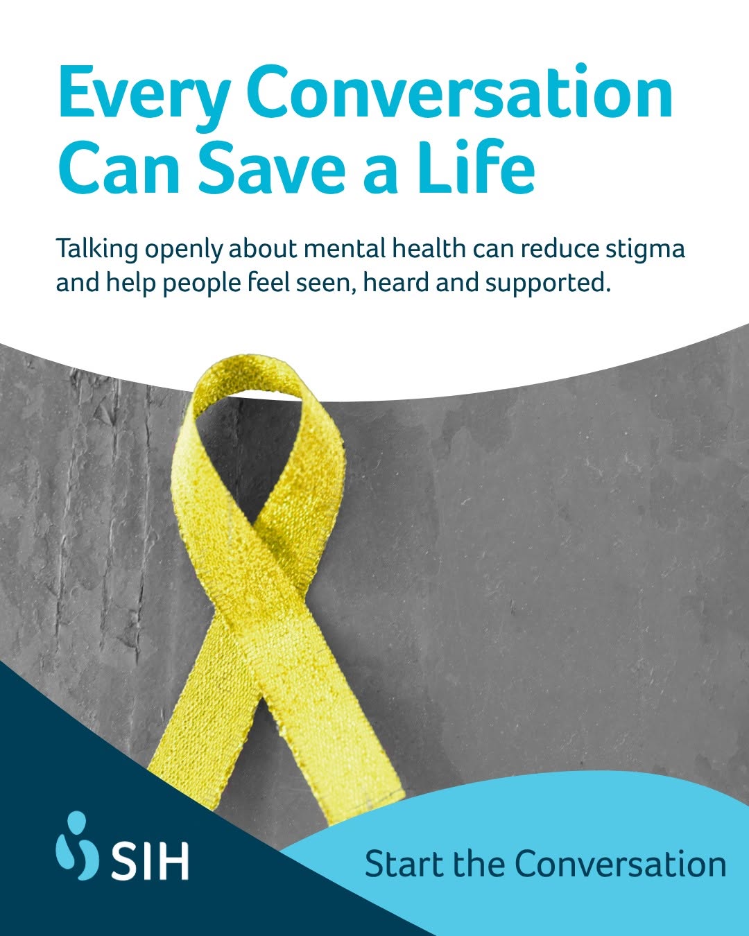 Instagram post by Dr. Kelli G. Webb: One conversation. One connection. One call can make a difference. During Suicide Prevention Month, SIH joins communities across the nation i…