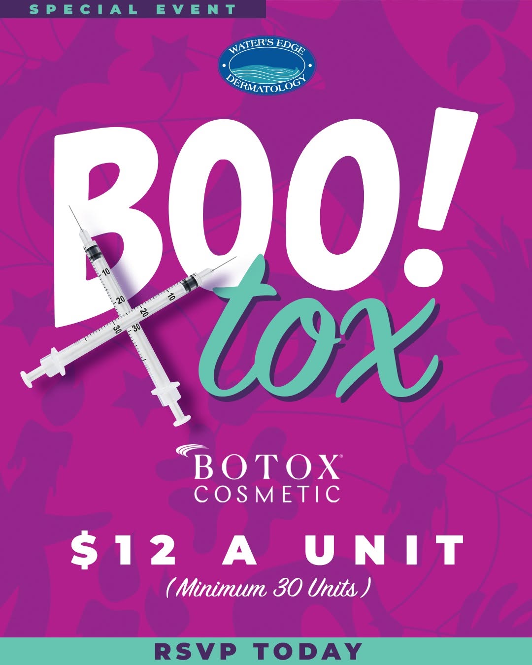 Instagram post by Dr. Kellie Mosley-Mendez: 🎃 Don't let wrinkles haunt you this fall! Join Water's Edge Dermatology's BOOtox Event and enjoy Botox Cosmetic for just $12 per unit (mini…