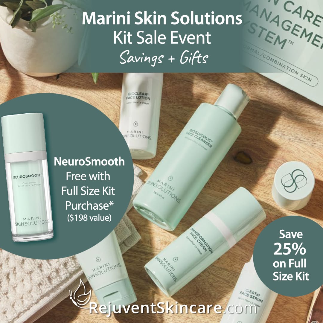 Instagram post by Dr. Kelly Bomer: 🚨 Marini Skin Solutions Kit Sale Event - Today ONLY! ⏰ Join us at Rejuvent's office today, February 5th, from 10 am to 1 pm, for a special …