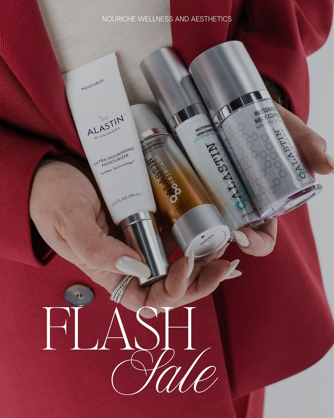 Instagram post by Dr. Kelly Cobb: ✨ Your ALASTIN Restock Just Got 20% Better! This week only, save 20% OFF all in-stock ALASTIN Skincare® at Nouriche! Summer can be tough on …
