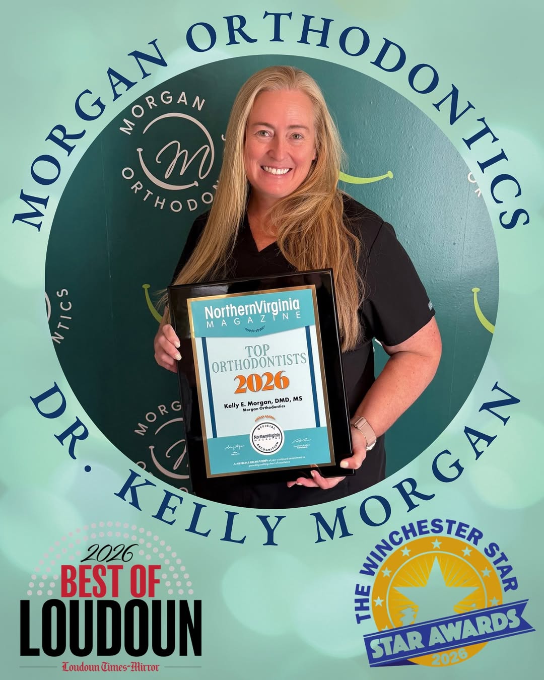 Instagram post by Dr. Kelly E. Morgan, D: 🏆 Celebrating a Year of Recognition at Morgan Orthodontics! 💙…and the year is not over!! 2026 has been an incredible year of recognition f…