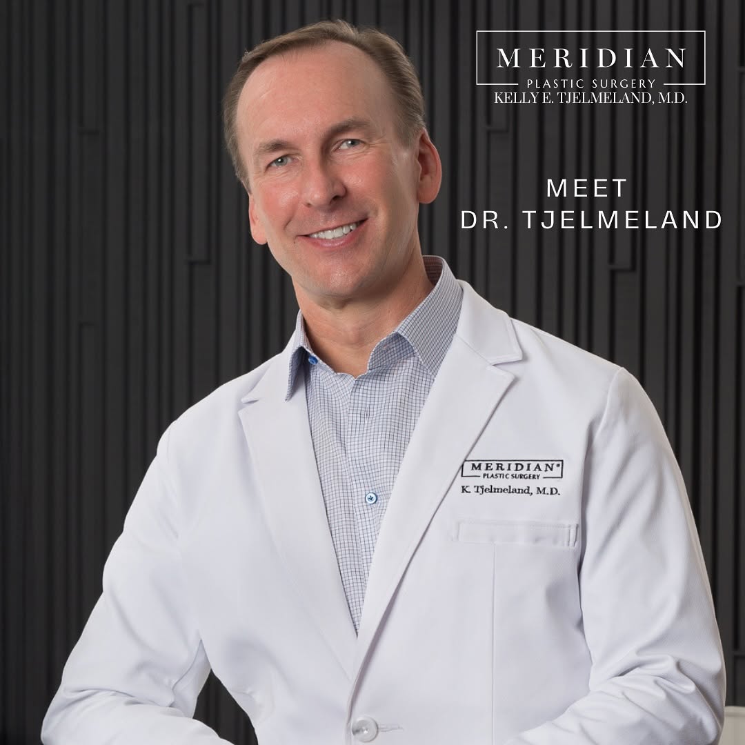 Instagram post by Dr. Kelly E. Tjelmeland: Dr. Kelly Tjelmeland (pronounced chel-muh-land) is a Board Certified plastic surgeon and the founder of Meridian Plastic Surgery Center. He …