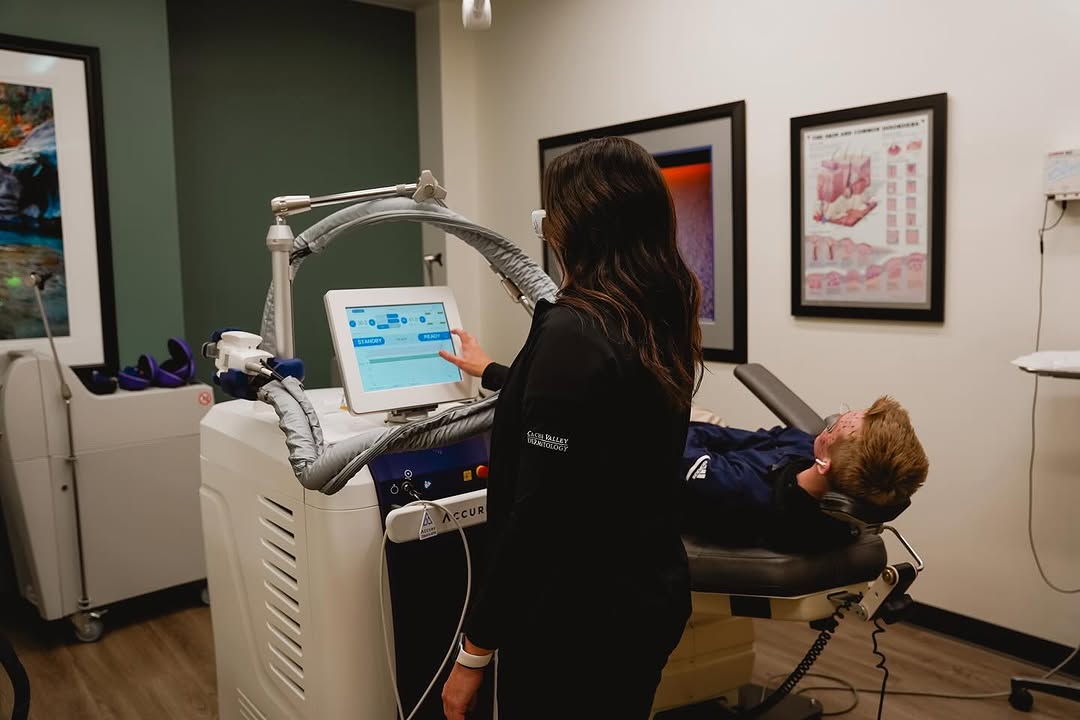 Instagram post by Dr. Kelly Hubbard: At Cache Valley Dermatology our medical assistants are knowledgeable and trained to properly use each piece of technology we offer. In the a…