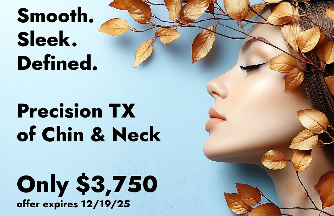 Instagram post by Dr. Kenneth A. Godwin, DO: ✨ Define your jawline & tighten your neck-for less! ✨ Our Precision TX™ treatment is the answer for that stubborn under-chin fat, sagging sk…