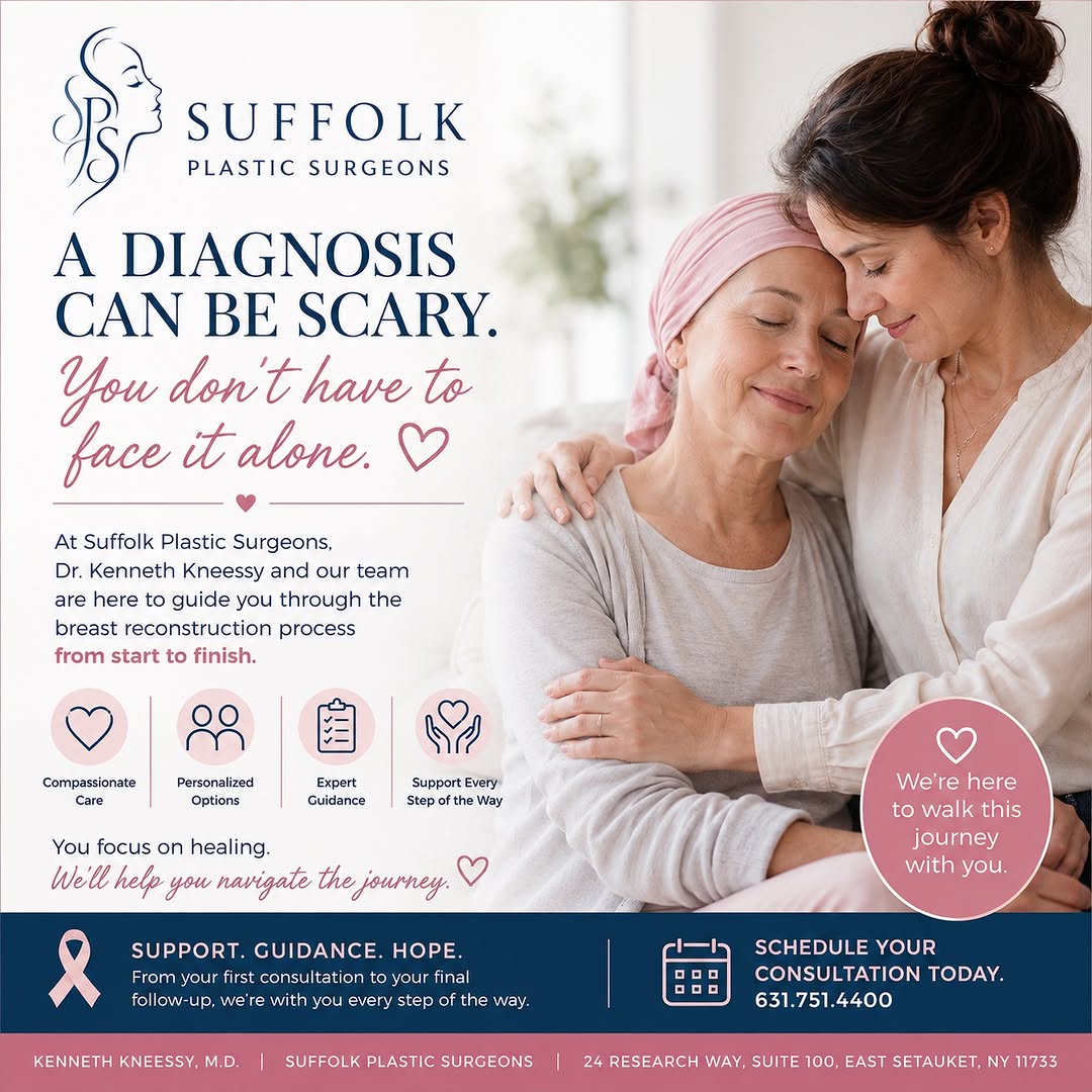 Instagram post by Dr. Kenneth C. Kneessy: “A breast cancer diagnosis is scary. Figuring out what comes next shouldn’t be.” 💗 .. . When you hear the words breast cancer, everything c…