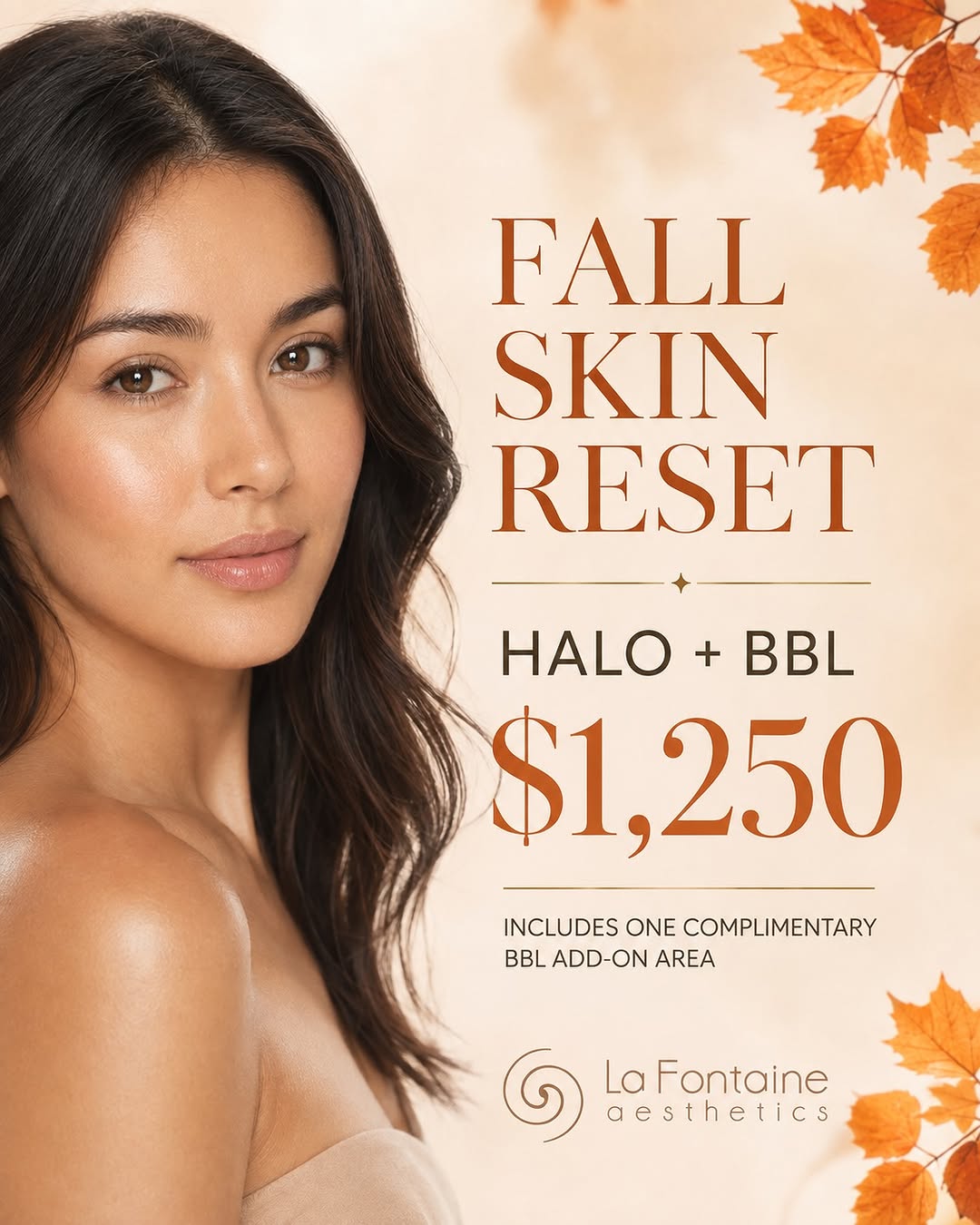 Instagram post by Dr. Kenneth Oleszek: Our new fall packages have arrived! Check out our Specials for a full end of summer refresh!
