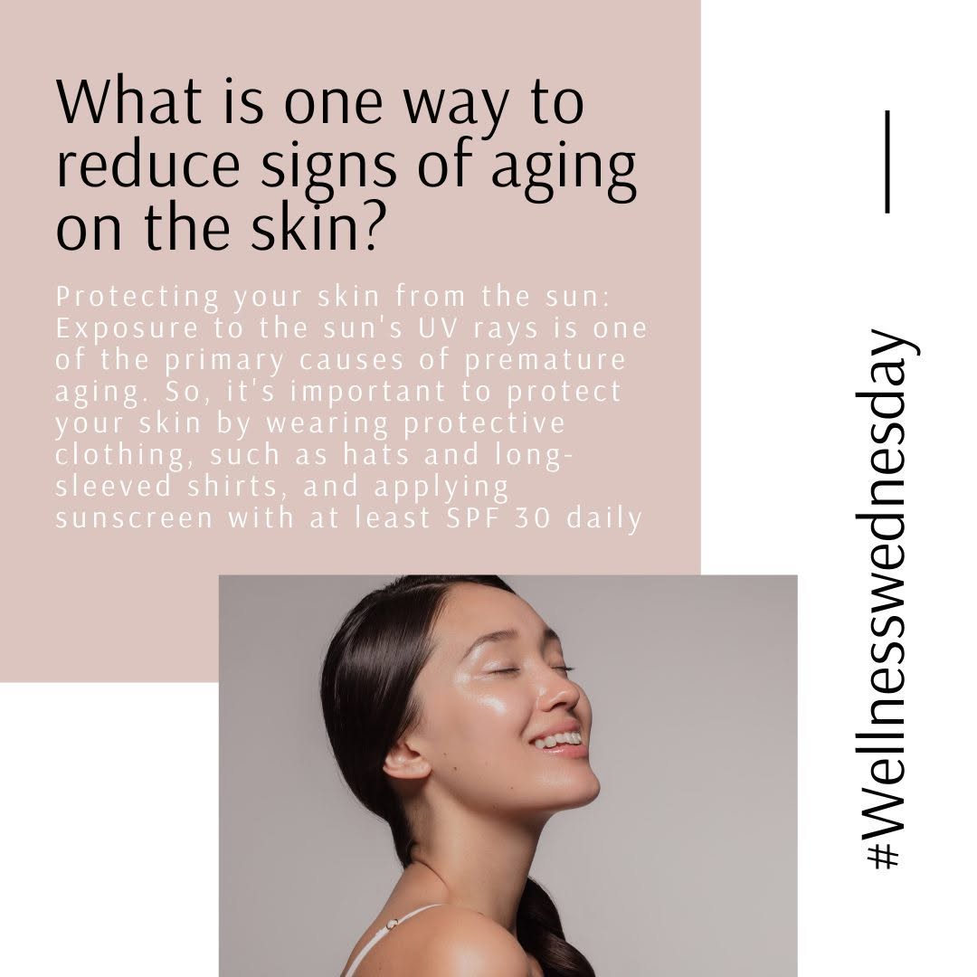Instagram post by Dr. Kevin Bounds: What are some ways to reduce signs of aging on the skin? Protecting your skin from the sun: Exposure to the sun's UV rays is one of the prim…