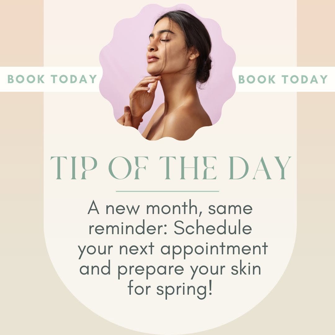 Instagram post by Dr. Kevin Bounds: A new month, same reminder: Schedule your next appointment and prepare your skin for spring! Appointments available, call us at ! 🌸 #tuesda…