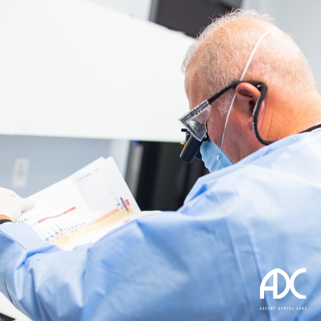 Instagram post by Dr. Kevin Coughlin, D: From meticulously keeping records to delivering top-notch care, we have you covered every step of the way! #ascentdentalcare #dentistoffice …