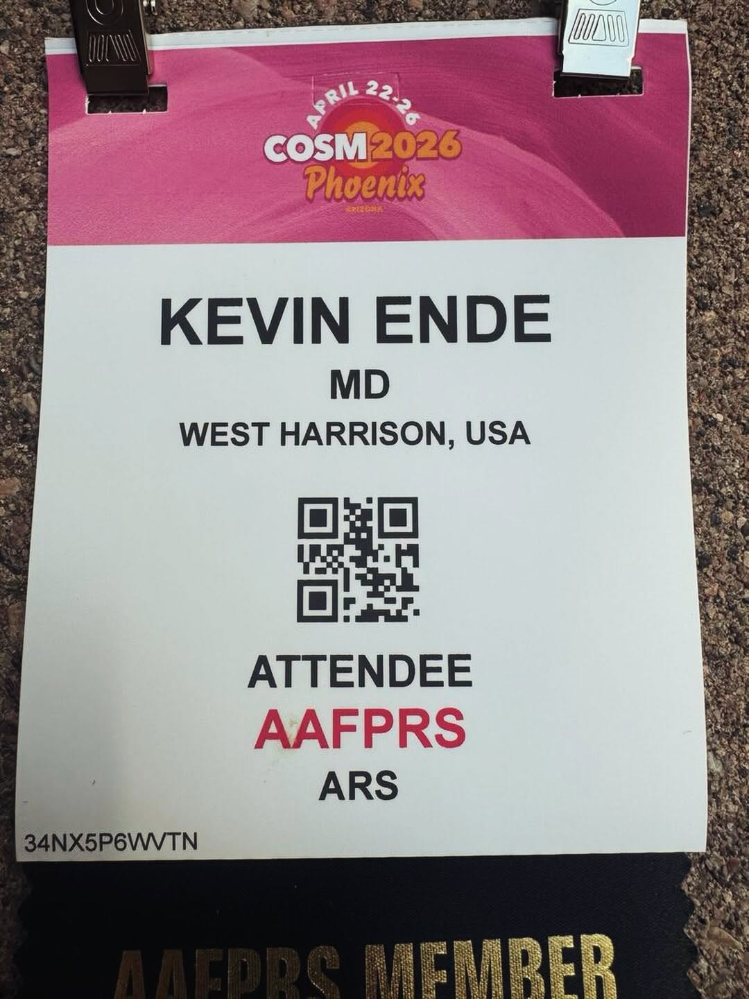 Instagram post by Dr. Kevin Ende: It was a pleasure to attend COSM 2026 in Phoenix, last week! I took part in the facial plastic surgery portion of this leading specialty eve…