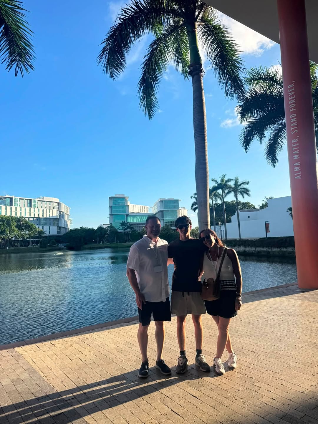 Instagram post by Dr. Kevin Ende: Move in day at University of Miami. College or Paradise? I had a great experience here but it looks like Chase’s will be even better.