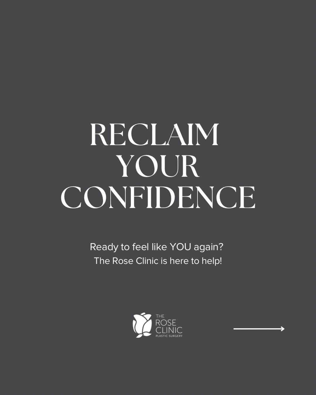 Instagram post by Dr. Kevin G. Rose: Reclaim your confidence at The Rose Clinic where personalized, compassionate care meets expert procedures designed to help you feel empowere…