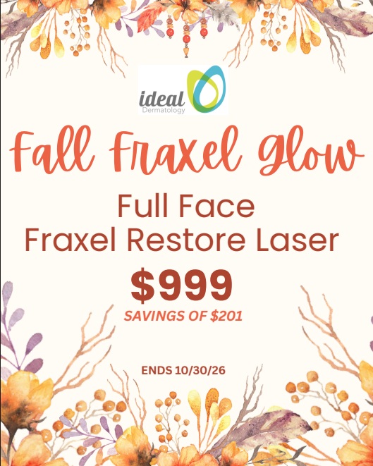 Instagram post by Dr. Kevin J. Mott: 🍁🍂🍁Fall Fraxel Glow 🍁🍂🍁 Face Fraxel Laser $999 (savings of $201) --Boulder location only--