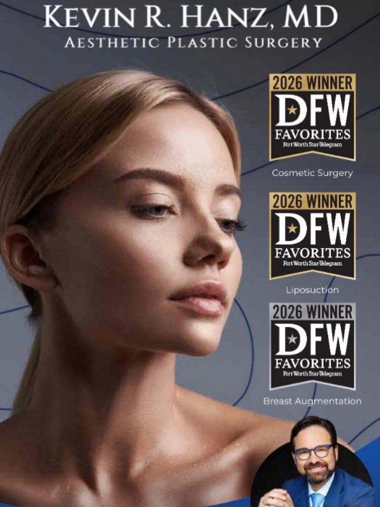 Instagram post by Dr. Kevin R. Hanz: 🏆 Back-to-back excellence! 🏆 Congratulations to Dr. Hanz on being named 2026 DFW Favorites Best Cosmetic Surgeon for the SECOND year in a …