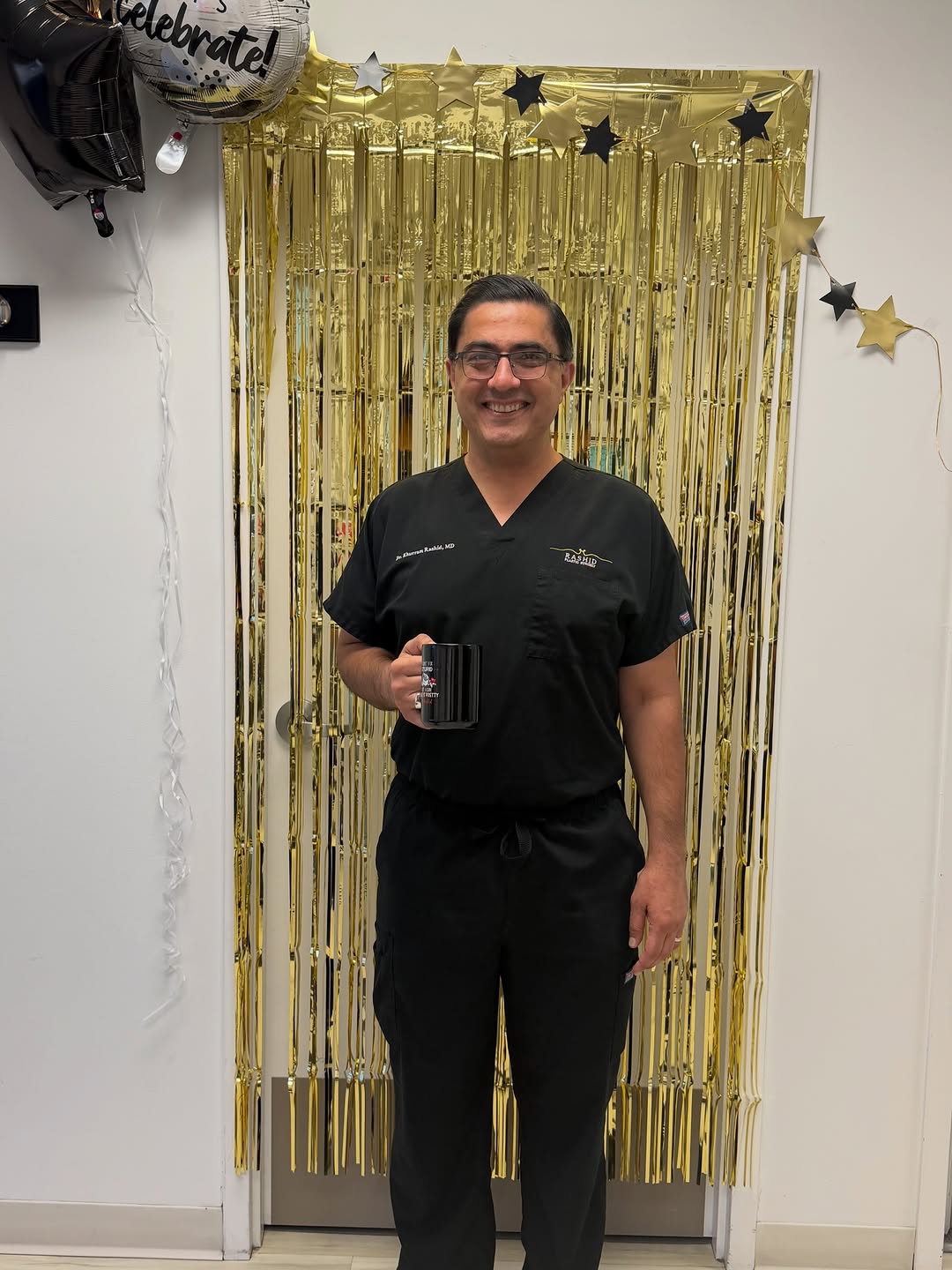 Instagram post by Dr. Khurram Rashid: Happy Birthday to our incredible plastic surgeon, Dr. Rashid! 🎉 Thank you for bringing so much skill, precision, and heart to our team ever…