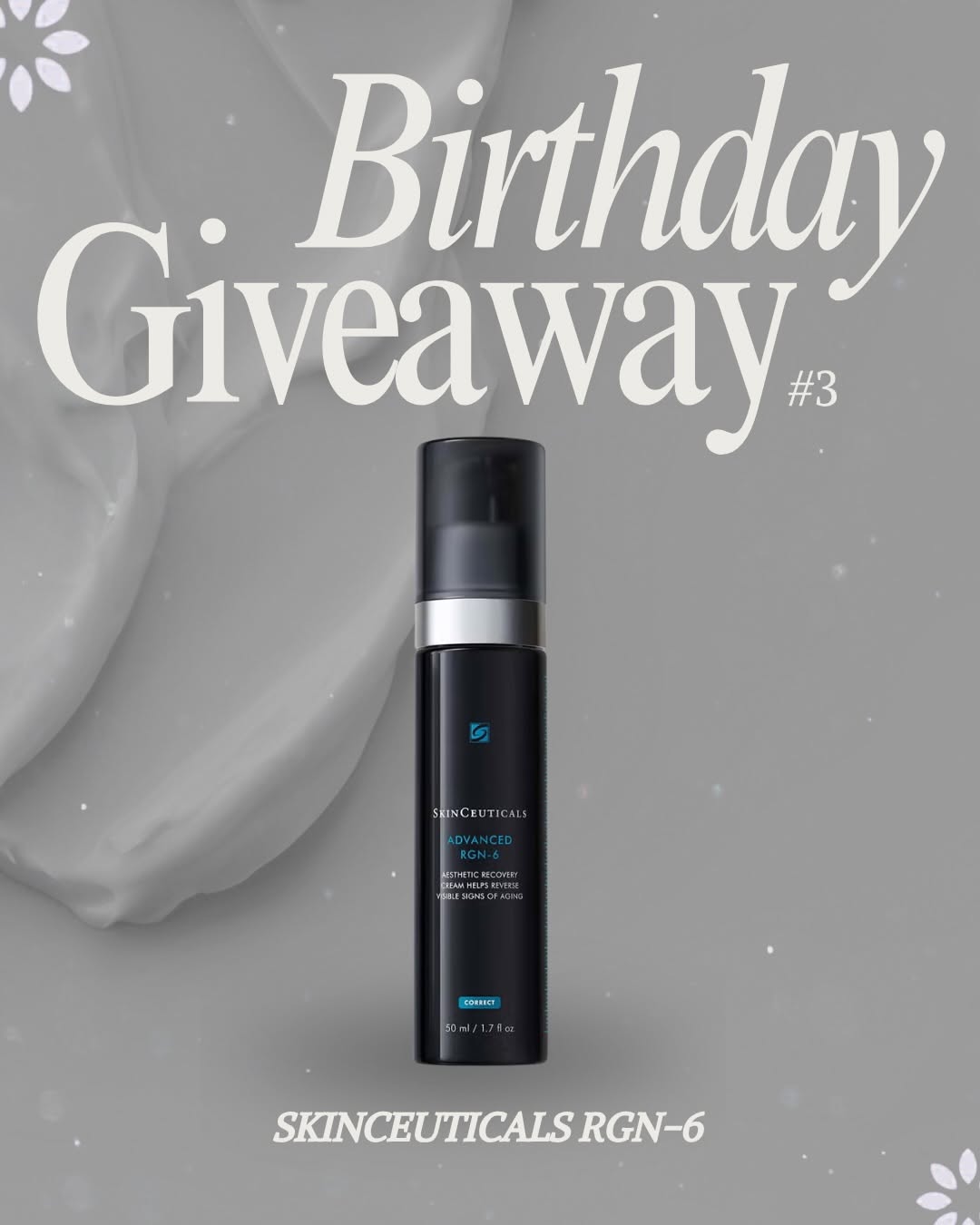 Instagram post by Dr. Kim Nichols: BIRTHDAY GIVEAWAY #3 🎁 Win a SkinCeuticals Advanced RGN-6! To enter: ♡ Like this post ♡ Follow @nicholsmd_dermatology ♡ Tag one friend you …