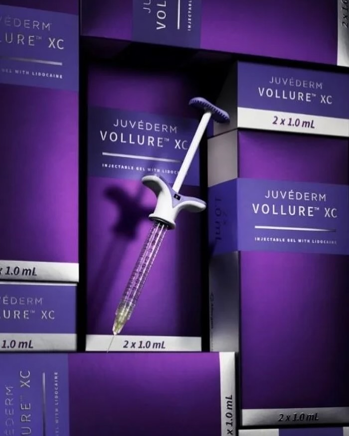 Instagram post by Dr. Kimberly Uhles Hurvitz: ✨💜Vollure Flash Sale💜 ✨ Christmas came early, we are discounting $225 off per vollure syringe! You pay $625 a syringe (originally $850). *…