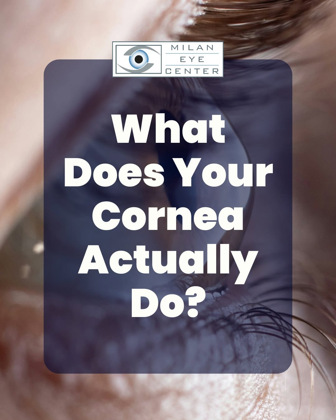 Instagram post by Dr. Kiran Sajja: 👁️🔍 It’s one of the most important parts of your eye—but how often do you think about your cornea? The cornea is the clear, dome-shaped su…