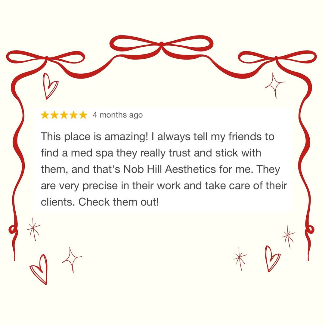 Instagram post by Dr. Konstantin Bukov: When our clients say it better than we ever could 🥹⭐️ Thank you for trusting us! #SanFranciscoMedSpa #SFMedSpa #BayAreaAesthetics #NobHill