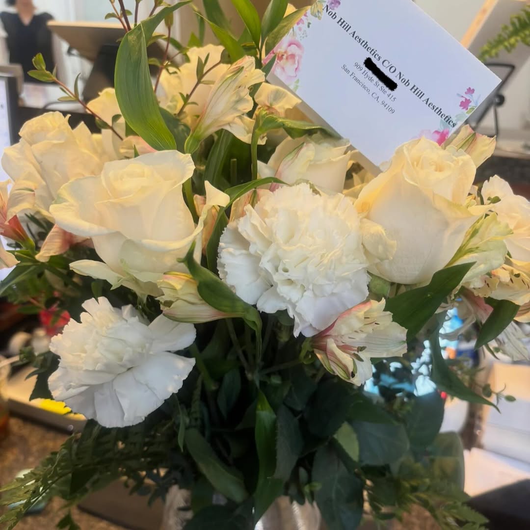 Instagram post by Dr. Konstantin Bukov: We have the sweetest patients! We appreciate the flowers for our office 💐