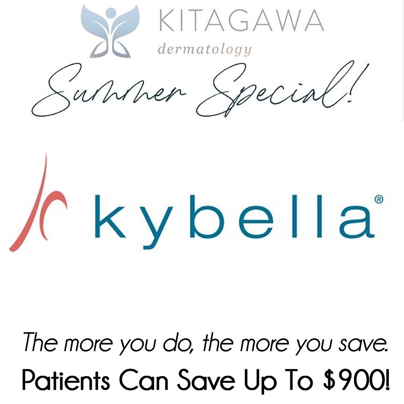 Instagram post by Dr. Kory Kitagawa: 🚨SUMMER SPECIAL🚨 💪 Kybella ✨ 🦋 Permanent fat reduction for cheeks and chin ❤️ 🦋Slimming, lifting, and more noticeable/youthful jawline …