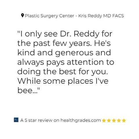 Instagram post by Dr. Kris M. Reddy: Thank you for the 5 star Botox and Juvederm filler review. It is a pleasure to care for you. Dr. Kris Reddy FACS 1501 Forest Hill Blvd. WPB,…