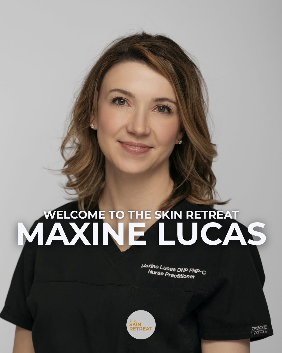 Instagram post by Dr. Kris Shewmake: ✨ Welcome to The Skin Retreat, Maxine Lucas, DNP, FNP-C! ✨ With nearly a decade of experience in dermatology and aesthetic care, Maxine brin…