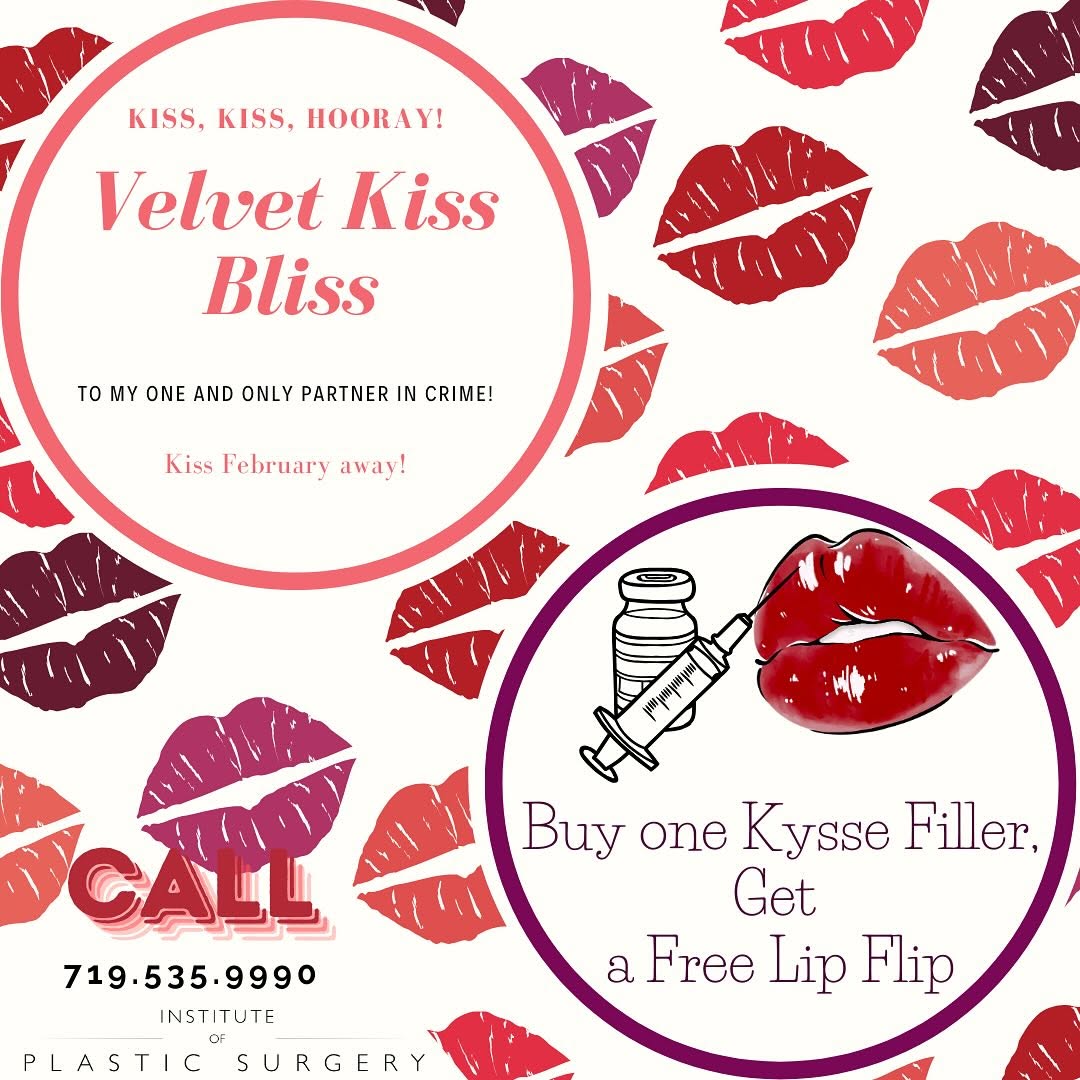 Instagram post by Dr. Krishna Dash: Get ready for the perfect pout💋✨ Velvet Kiss Bliss is here! Buy a Lip Filler and get a Lip Flip on us!💕💉 Call 719-535-9990 to book your a…